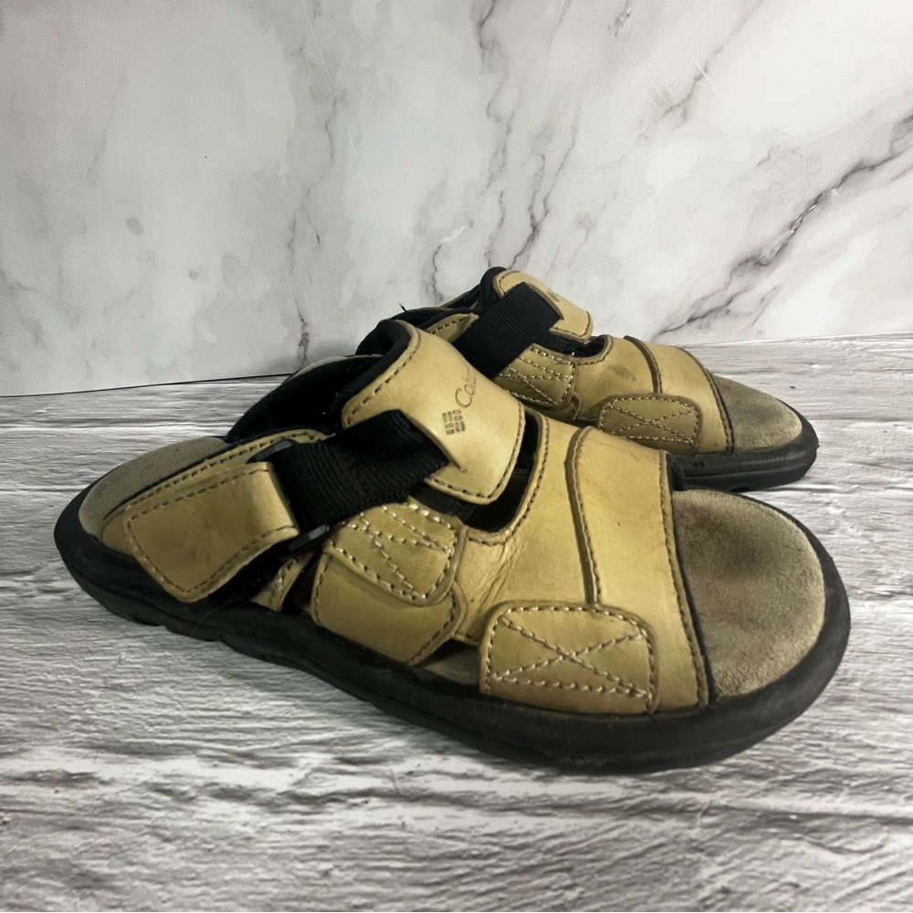 Columbia Women's Leather Sandals Slip On Adjustable Strap